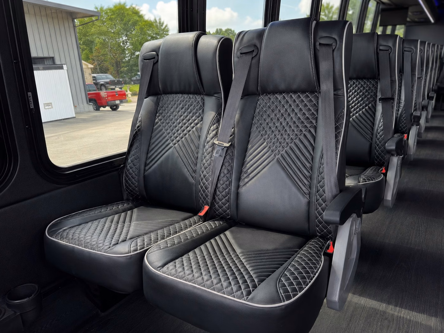 56 passenger charter bus interior