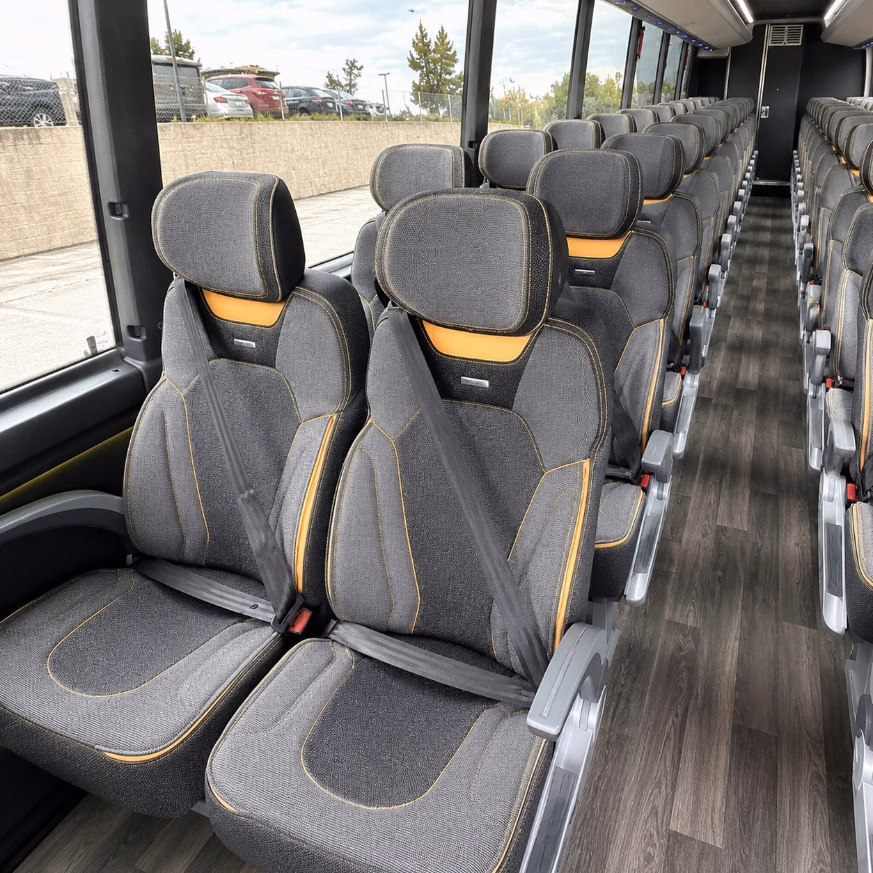 dayton charter bus rental interior